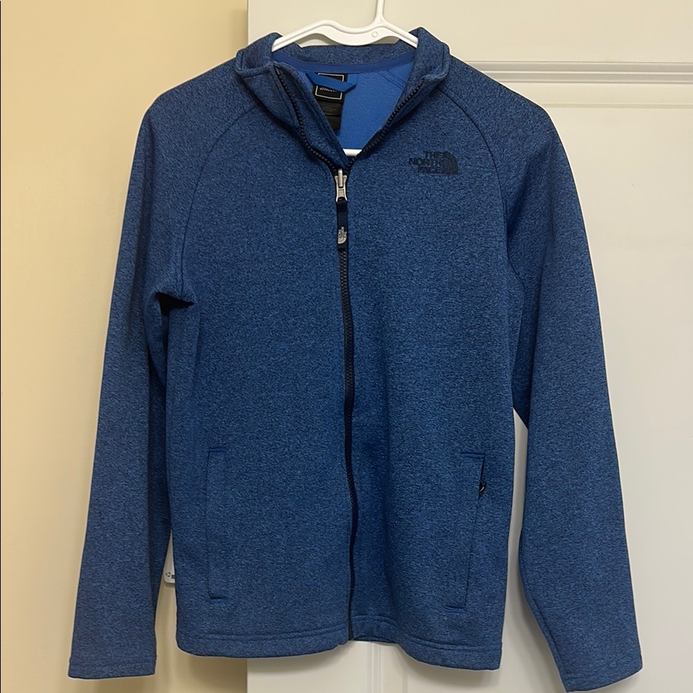 The North Face Heathered Blue Zip-Up Jacket